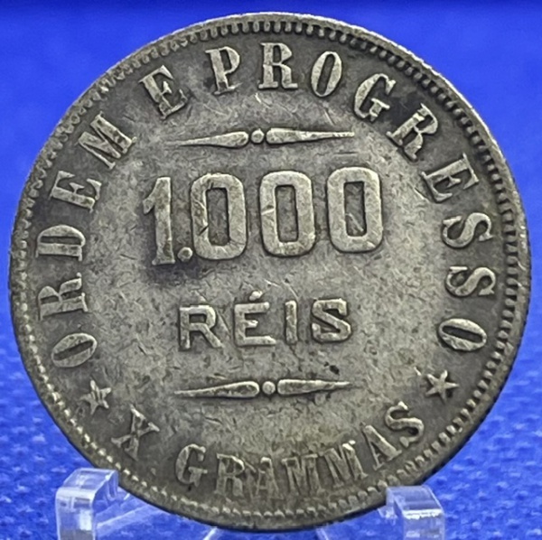 Joias . Moeda Brasil Império 2000 Réis 1889 Prata .917 - 25,5 g foto 5