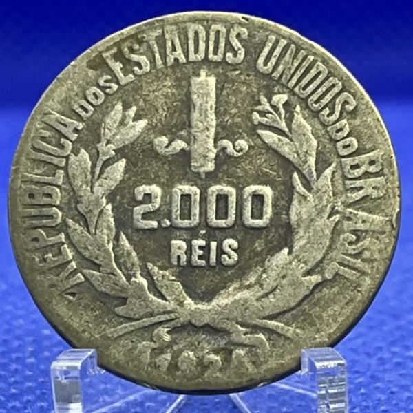Joias . Moeda Brasil Império 2000 Réis 1889 Prata .917 - 25,5 g foto 6