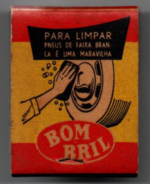 Filuminia - caixa de fósforos MARCA BOMBRIL - LIMPA RODAS DE CARROS com palitos (JA38) Atendimento de segunda a sexta-fe