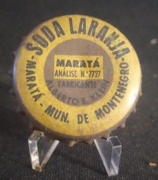 Tampinha de garrafa antiga da Soda Laranja Maratá, vedante em cortiça, muiro rara, quaidade conforme fotos (MK06) Atendi