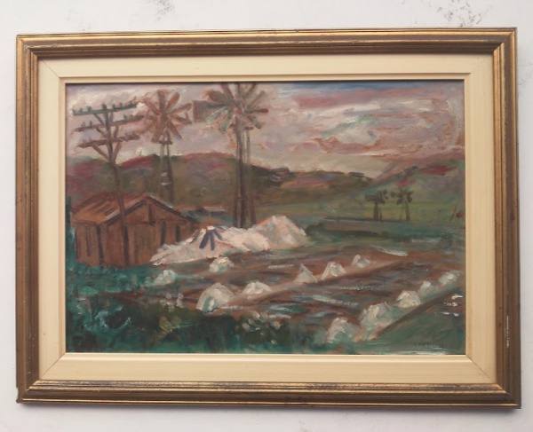 Arte . GUIGNARD "PAISAGEM COM BALÕES " ÓLEO SOBRE TELA foto 8