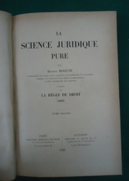 Joias . Direito - La Science Juridique Pure (la Règle de Droit foto 1