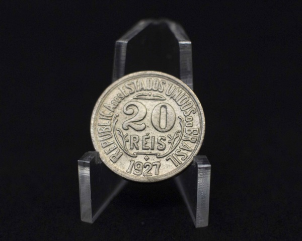 Joias . Moeda Brasil - 20 Reis 1909 - Bronze B812 Soberba/Flor foto 3