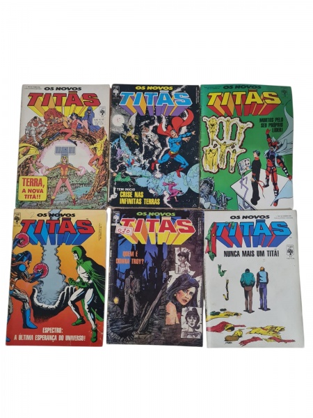 Joias . Seis Revistas OS NOVOS TITÃS. Editora Abril, 1990. Núme foto 2
