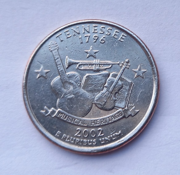 Lote 2827 USA,  2002,  1/4 DOLLAR,  MBC Valor atual: R$ 6,00
