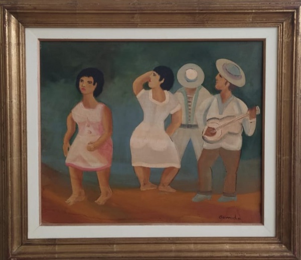 Arte . E. DI CAVALCANTI, ÓLEO SOBRE TELA, MEDINDO 46CM X 56CM, foto 1
