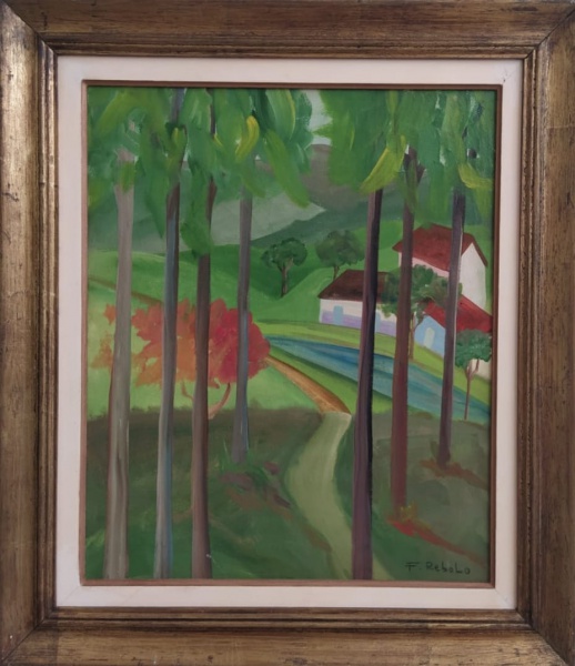Arte . E. DI CAVALCANTI, ÓLEO SOBRE TELA, MEDINDO 46CM X 56CM, foto 2