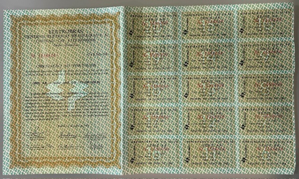 Joias . Apólice - Eletrobras - Letra BB - Com 4 Cupons - Ao Por foto 4