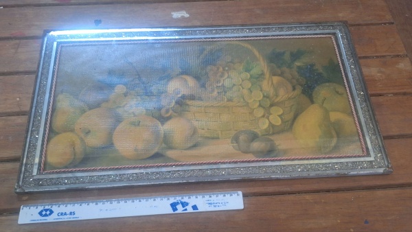 Arte . QUADRO GRANDE ANTIGO DE JESUS REZANDO -COM VIDRO E LUZ foto 4