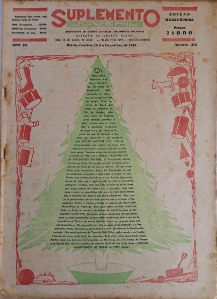 Joias . Raríssima Edição Maravilhosa do Suplemento Juvenil nº 312 - Ano 1936 - Editora ...