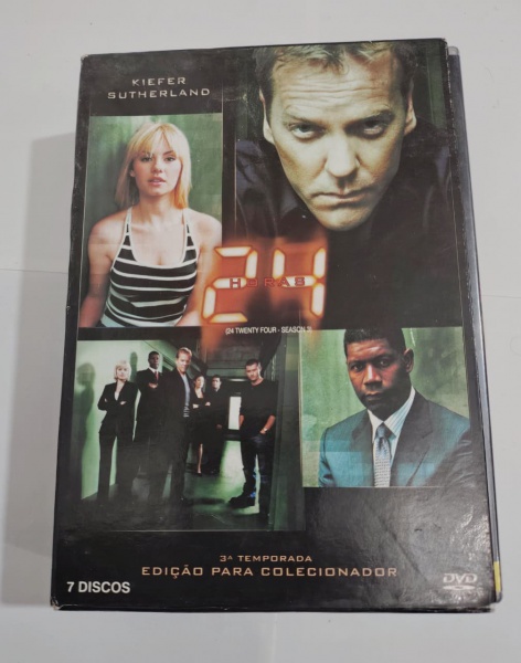 Box de DVD da 3° temporada da série 24 Horas.