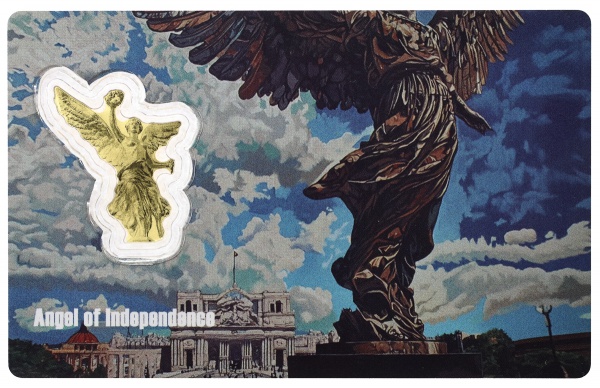 Joias . Moeda de Niue - 50 Cents - 2025 - Angel of Independence - Ouro(.999) - 1/1000 ...