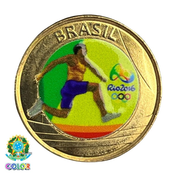 Joias . MOEDAS COLORIDAS - ESTOJO RIO 2016 COMPLETO COM AS 17 M foto 2