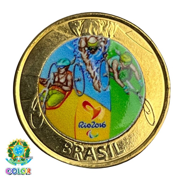 Joias . MOEDAS COLORIDAS - ESTOJO RIO 2016 COMPLETO COM AS 17 M foto 5