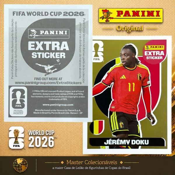 2026 - EXTRA LEGEND OURO - JEREMY DOKU (Bélgica) - Figu