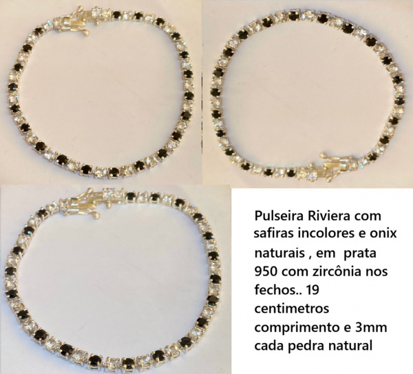 Joias . Pulseira Riviera em prata 950 gemas ametista natural, c foto 6