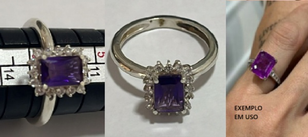 Joias . Pulseira Riviera em prata 950 gemas ametista natural, c foto 7