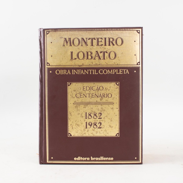 Livro Monteiro Lobato Obra Infantil Completa, Edição Centenário (18821982), publicado pela Editora Brasiliense. Exemplar em capa dura. Apresenta desgastes na encadernação e marcas do tempo.