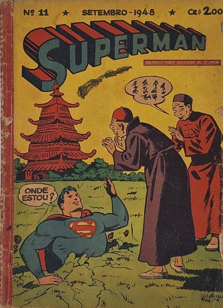 Joias . Superman nº 11 (1948); Primeira Série; Editora EBAL; Formato americano; ...