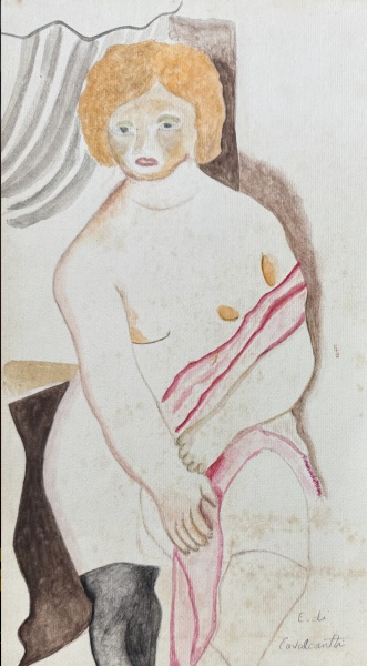 Arte . Carybé -Figuras - Aquarela (Vinil) -Med:18x26,5cm Sem M foto 1