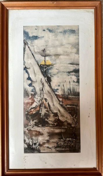 Arte . Joaquim Tenreiro - Paisagem - OST - Med;59x49cm Sem Mol foto 2