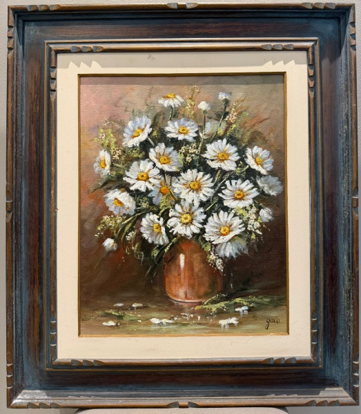 Arte . Edgar Oelmeheyer- Vaso de Flor  - OST Med;50x65cm Sem M foto 3