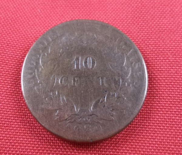 Arte . Moeda de 20 Réis de bronze de Portugal, cunhada no ano foto 2