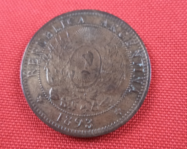 Arte . Moeda de 2 Centimes de cobre da Bélgica, datada do perí foto 3