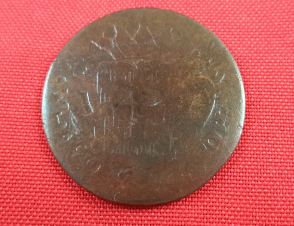 Arte . Moeda de 20 Réis de bronze de Portugal, cunhada no ano foto 5