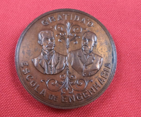 Arte . Medalha comemorativa espanhola cunhada em cobre pela Fá foto 8