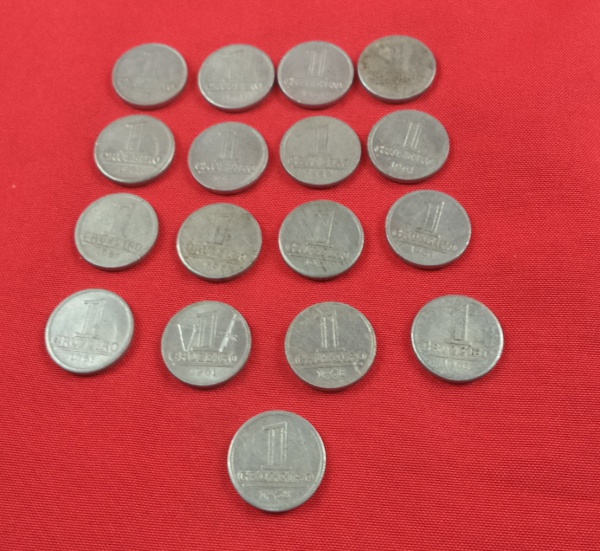Arte . Coleção composto por 4 moedas brasileiras antigas de 1 foto 5