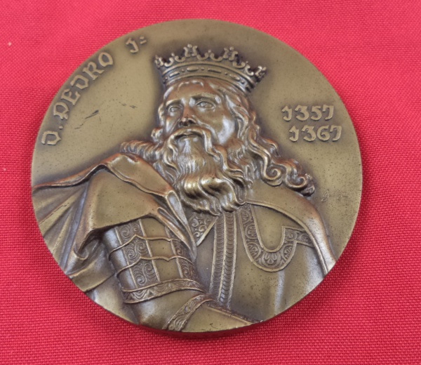 Arte . Medalha comemorativa espanhola cunhada em cobre pela Fá foto 5