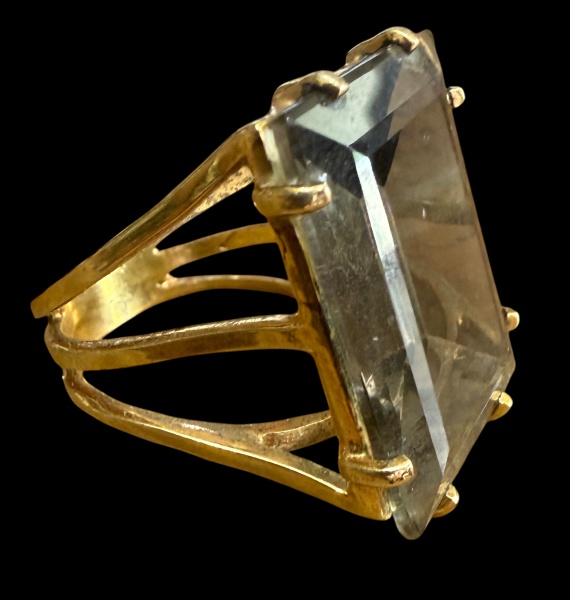 Joias . Broche em metal dourado com camafeu, med. 3 x 2,5 cm foto 4