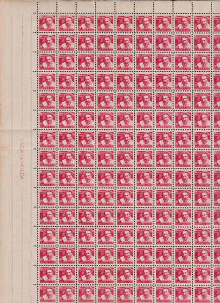 Joias . Brasil 1965 - Selo regular Gonçalves Dias em folha comp foto 8