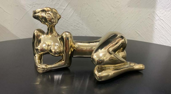 Joias . Abelardo da Hora - 1924/2014 - Magnífica escultura em bronze polido, medindo ...