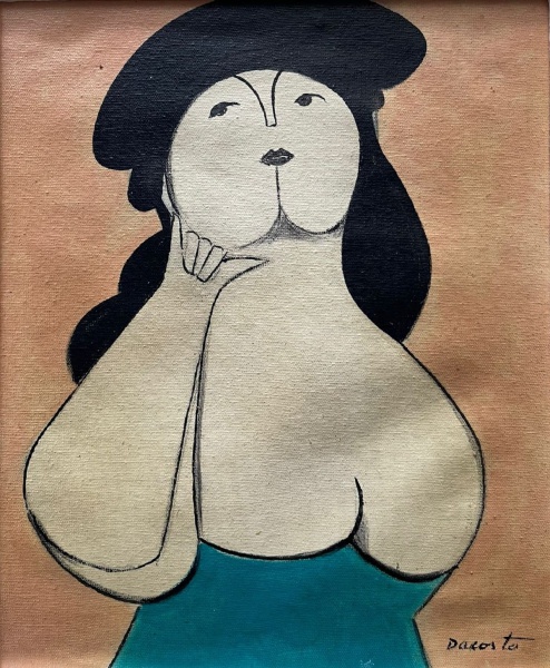Arte . Alfredo Volpi, Bandeirinhas - tempera sobre tela medind foto 2