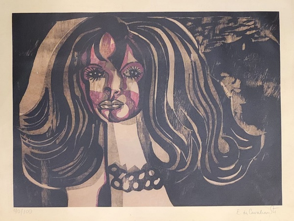 Arte . Alfredo Volpi, Bandeirinhas - tempera sobre tela medind foto 5