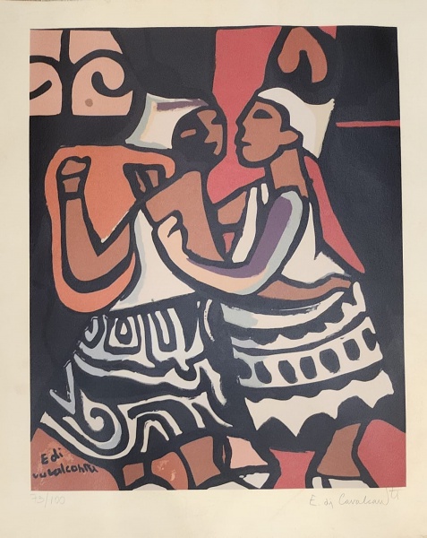 Arte . Alfredo Volpi, Bandeirinhas - tempera sobre tela medind foto 6
