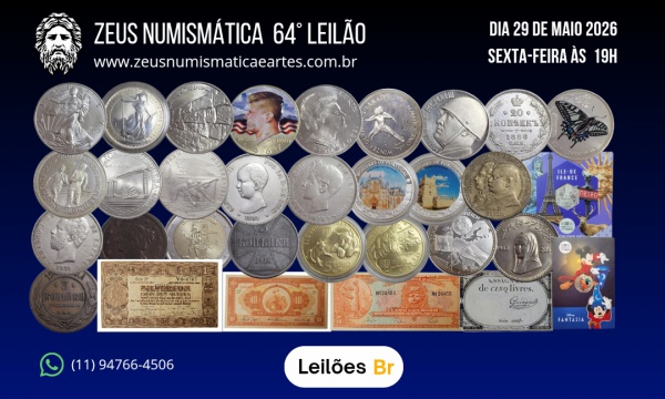 Joias . 64º LEILÃO ZEUS NUMISMÁTICA DIA 29/05/26 SEXTA -FEIRA ÁS 19H