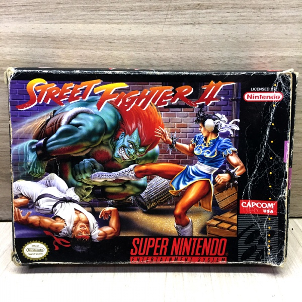 Joias . Street Fighter 2 funcionando em testes iniciais cartucho CIB original com caixa ...