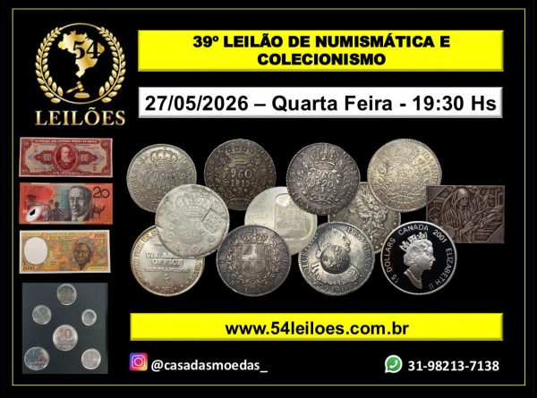 Joias . CHEGAMOS AO NOSSO 39º LEILÃO DE NUMÍSMATICAO LEILÃO SERÁ REALIZADO COM MAIS 100 ...