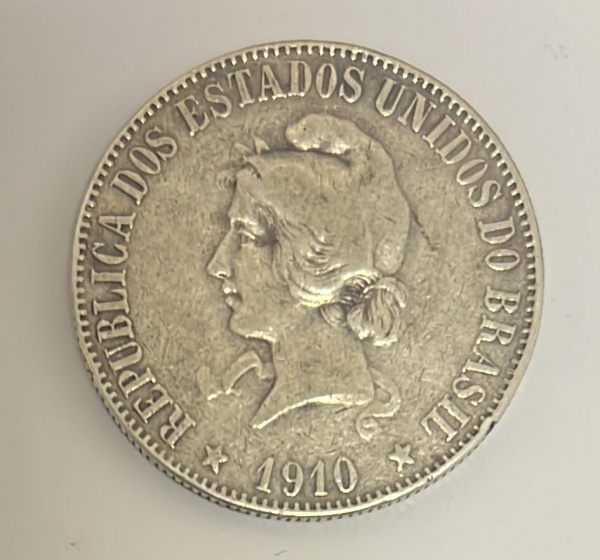 Joias . Império  - 10.000 Réis  Império  1854-  Ouro Peso 8,96 foto 3
