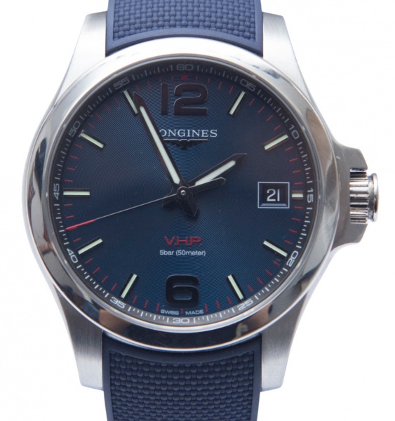 Relogios . RELÓGIO LONGINES CONQUEST V.H.P. MOVIMENTO QUARTZ, TAMANHO 41MM, CAIXA EM AÇO. ...