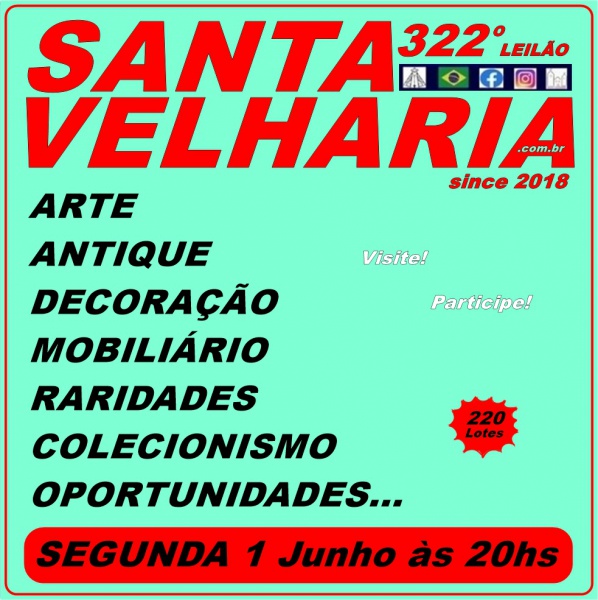Joias . Bem Vindo (a) 322º Leilão SANTA VELHARIA! 225 Lotes Antiques, Automobilia, ...