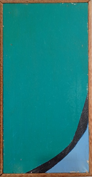 Arte . TOMIE OHTAKE, óleo sobre tela. Medindo: 40 x 20 cm. Datado de 2002. Assinado no ...