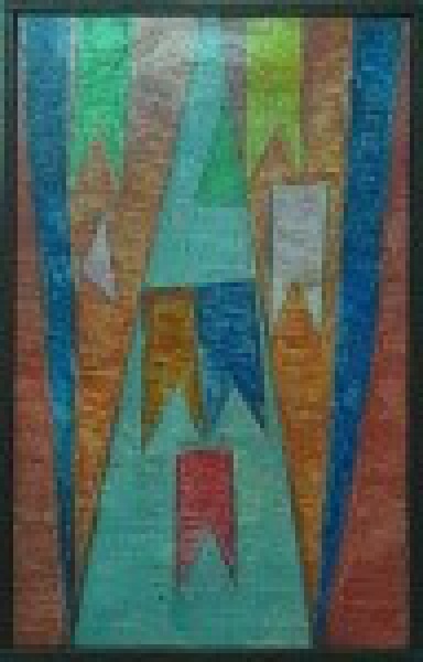 Arte . R BURLE MARX , ACRÍLICO SOBE TELA, MARAVILHOSO VASO DE foto 5