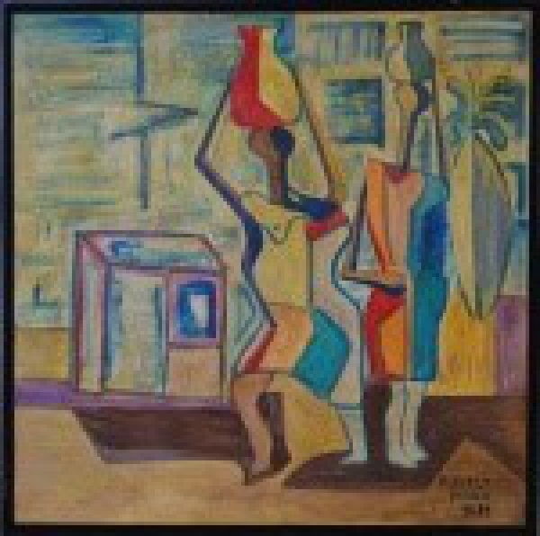 Arte . EMILIANO DI CAVALCANTI, MULATA, ÓLEO SOBRE TELA 45 X 33 foto 4