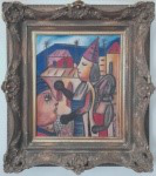 Arte . EMILIANO DI CAVALCANTI, MULATA, ÓLEO SOBRE TELA 45 X 33 foto 8