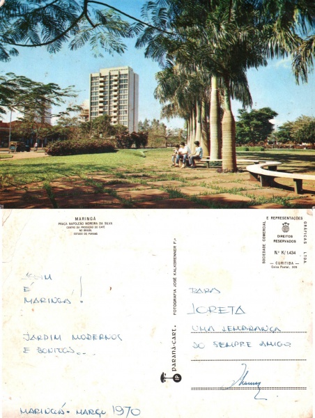 Joias . Cartão Postal Maringa, PR - Praça Napoleão Moreira da S foto 1