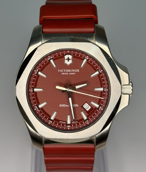 Relogios . Victorinox Swiss Army I.N.O.X. RED 241719 - Raríssimo e impecável relógio suíço ...